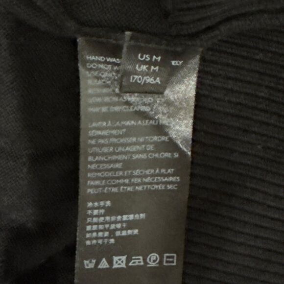 Anthropologie Black Cold-Shoulder Ribbed Sweater – Size M EUC - Picture 3 of 4